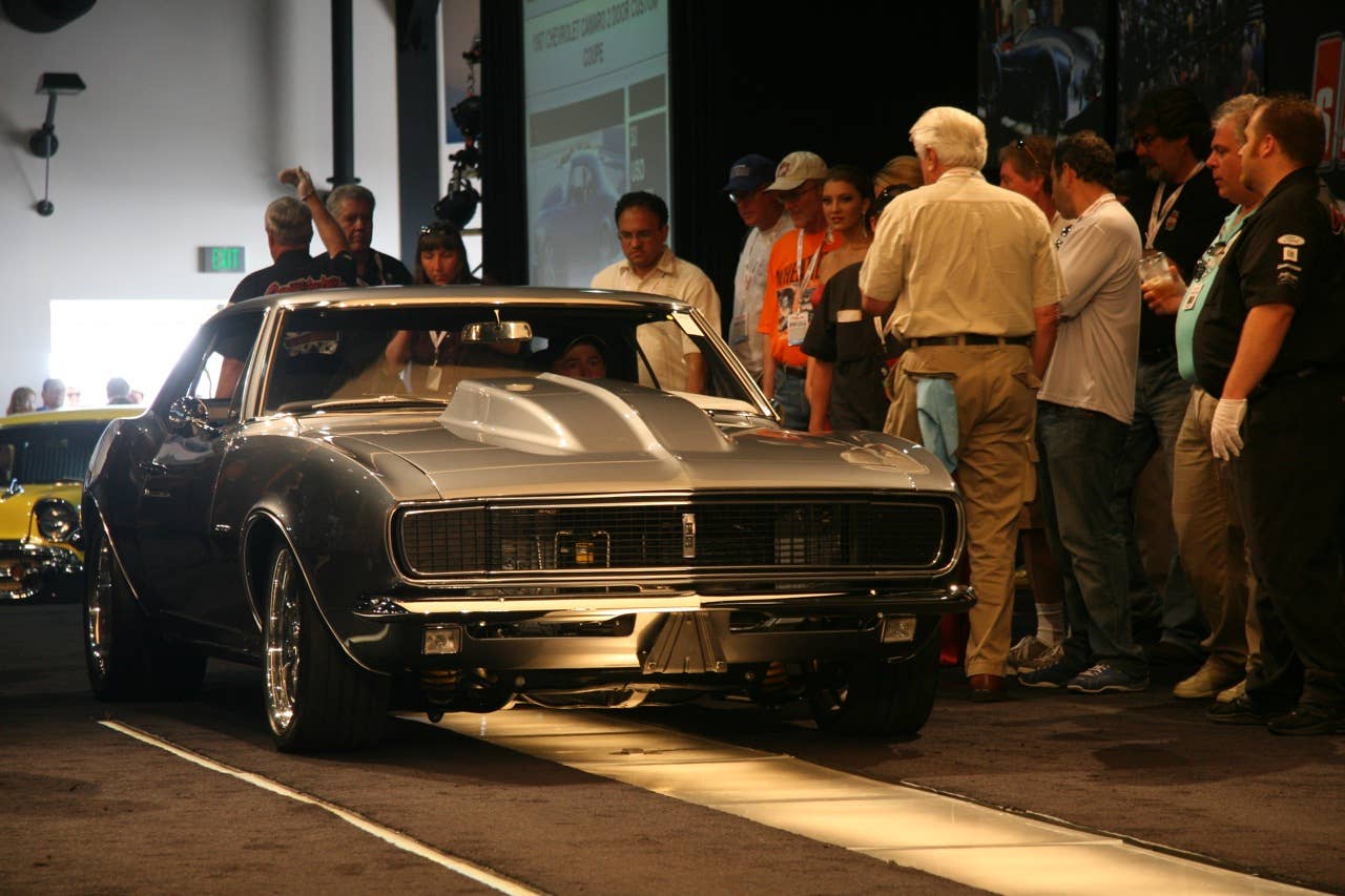 Camaro crossing the block