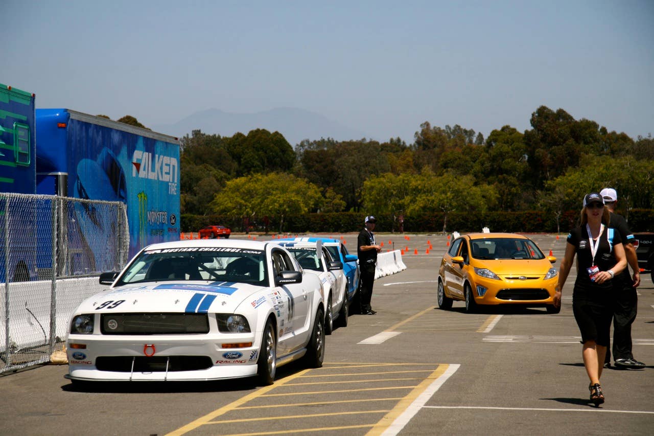 Ford Ride and Drive area with Mustang FR500s