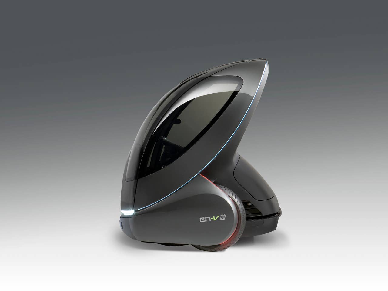 EN-V, which is short for Electric Networked-Vehicle, maintains the core principle of personal mobility - freedom - while helping remove the motor vehicle from the environmental debate and redefining design leadership. EN-V is a two-seat electric vehicle that was designed to alleviate concerns surrounding traffic congestion, parking availability, air quality and affordability for tomorrow's cities. The Maio (Magic) model (pictured) was unveiled today in Shanghai alongside Jiao (Pride) and Xiao (Laugh). They represent three different characteristics which emphasize that future transportation can be fun. X10CO_SV017 (03/24/2010)