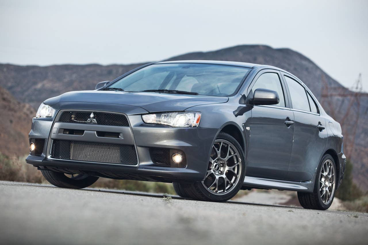 2011 Mitsubishi Lancer Evolution front 3/4