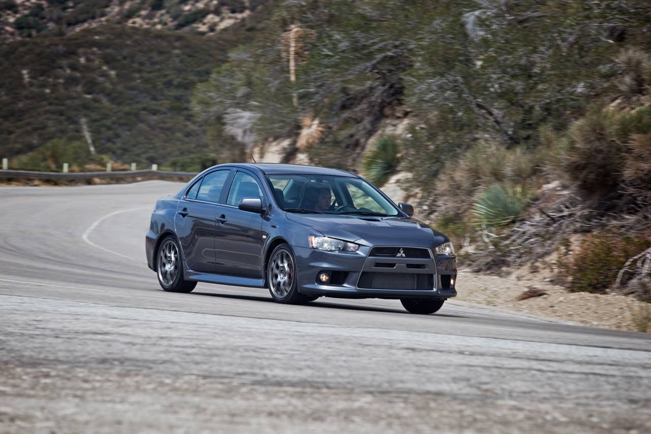 2011 Mitsubishi Lancer Evolution front 3/4