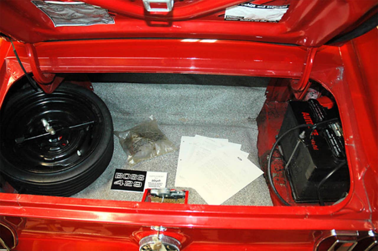 1969 Ford Mustang Boss 429 trunk