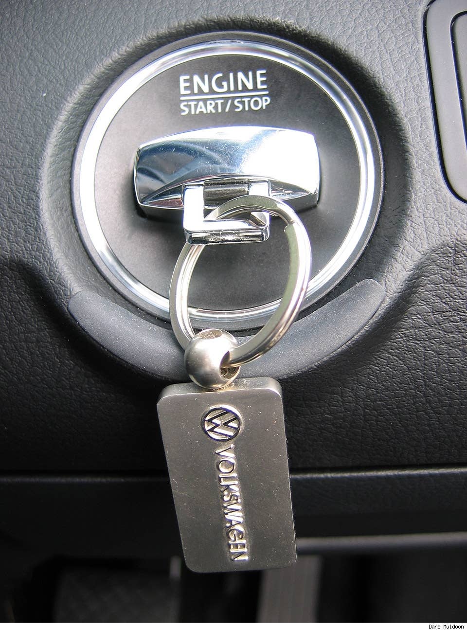 Turning the engine on and off involves pushing in the fob-like key