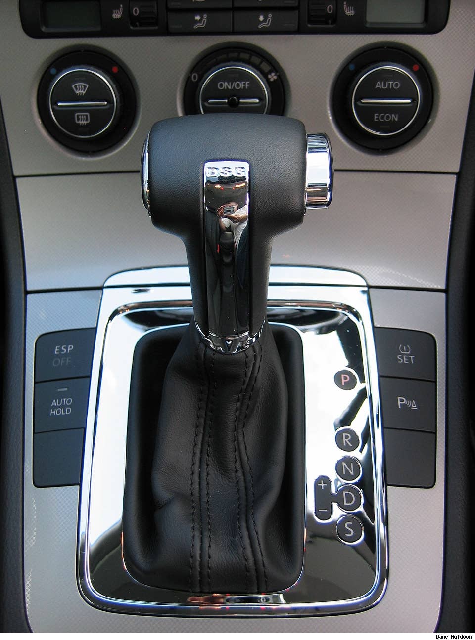 Chrome hightlights make their way inside the car as well