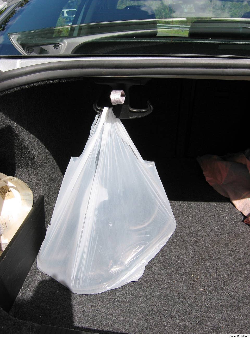Flip-down hooks in the boot for holding shopping bags are a simple, but really useful idea