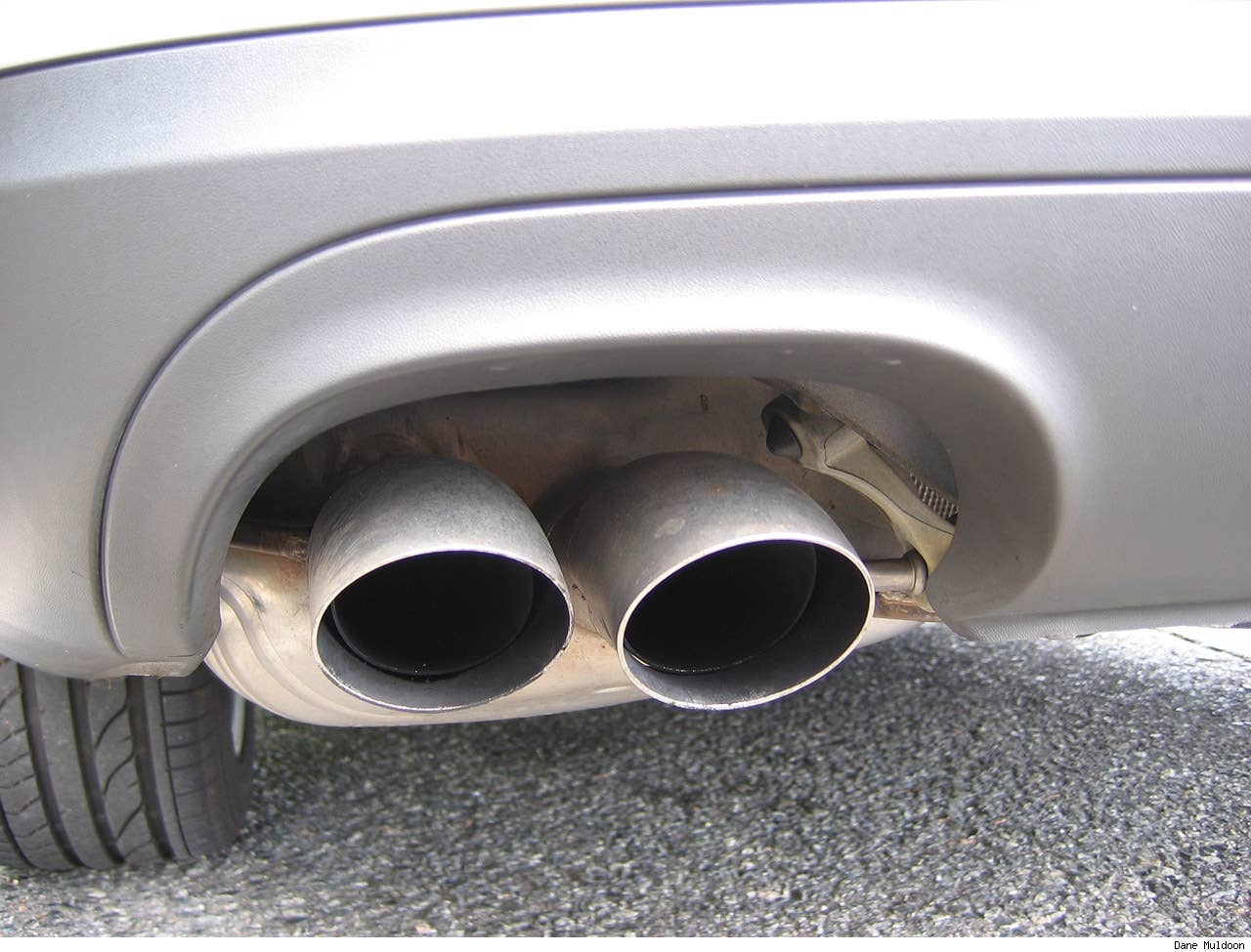Downward angled exhaust pipes are the   only indication from the outside that this is the TDI model