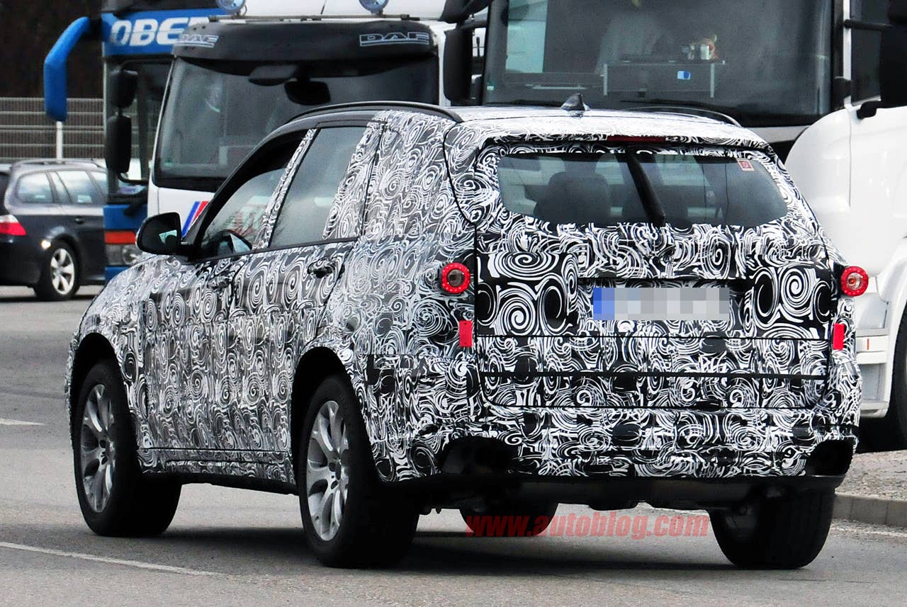 BMW X5 Spy Shots rear 3/4