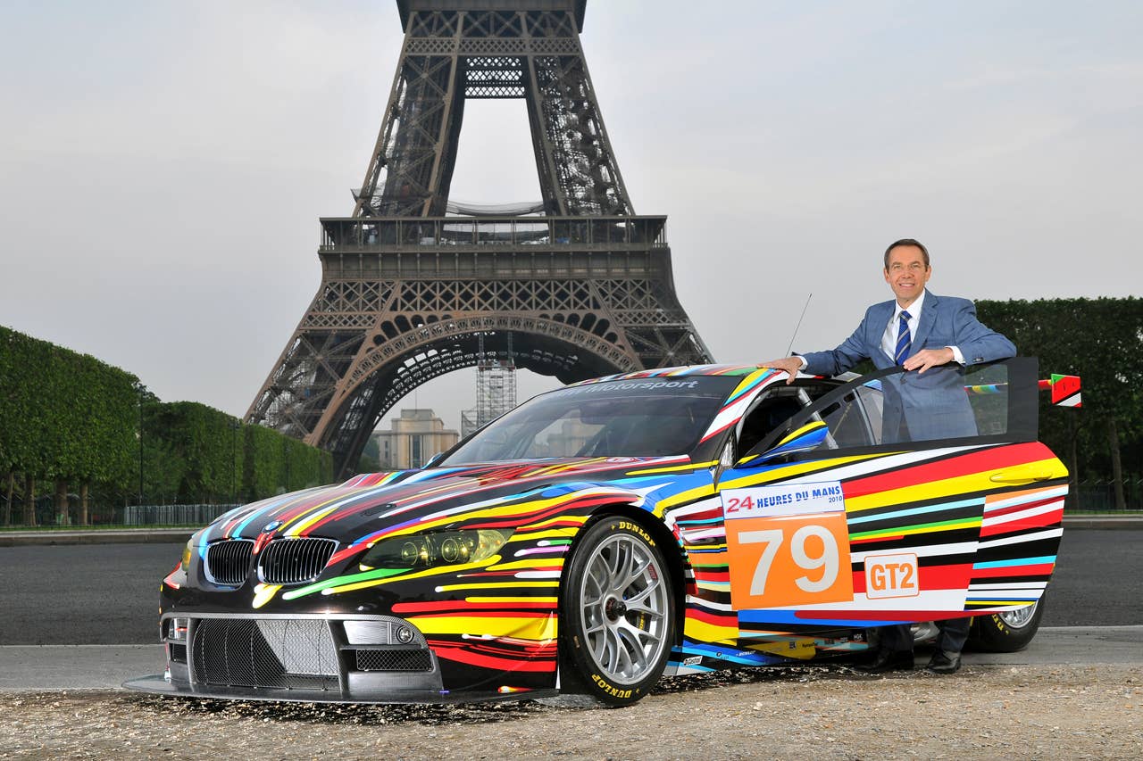 Jeff Koons and the 17th BMW Art Car at Tour Eiffel in Paris, 2010 (05/2010)