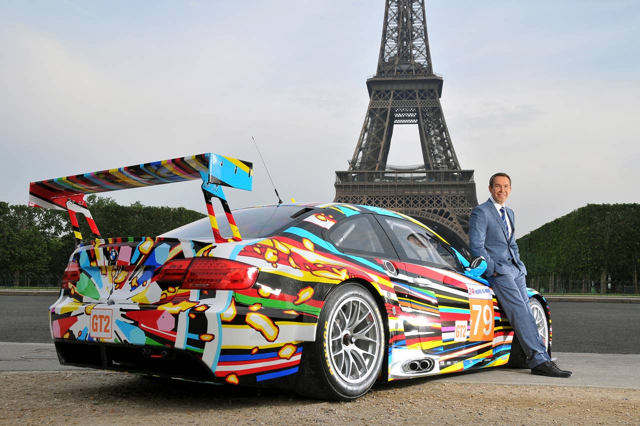 Jeff Koons and the 17th BMW Art Car at Tour Eiffel in Paris, 2010 (05/2010)