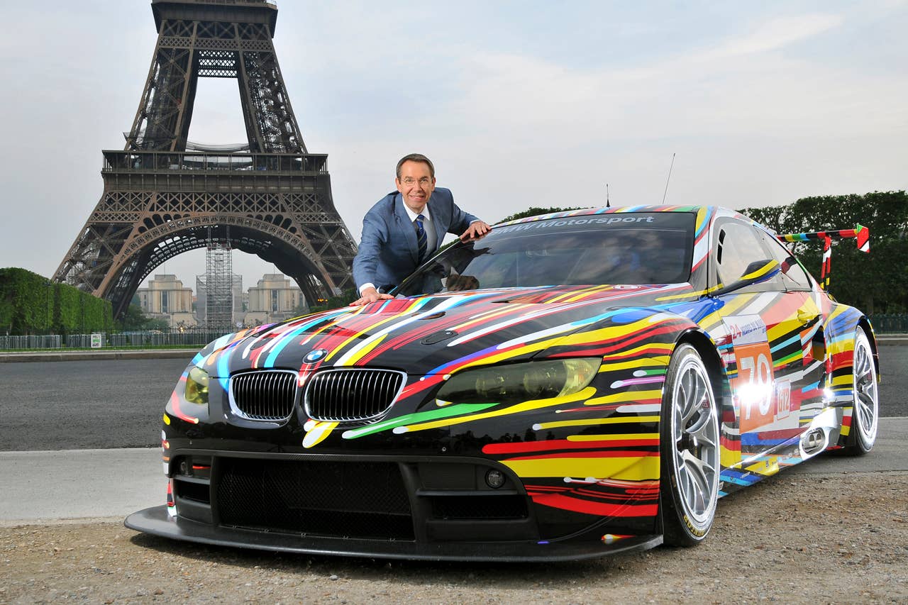 Jeff Koons and the 17th BMW Art Car at Tour Eiffel in Paris, 2010 (05/2010)