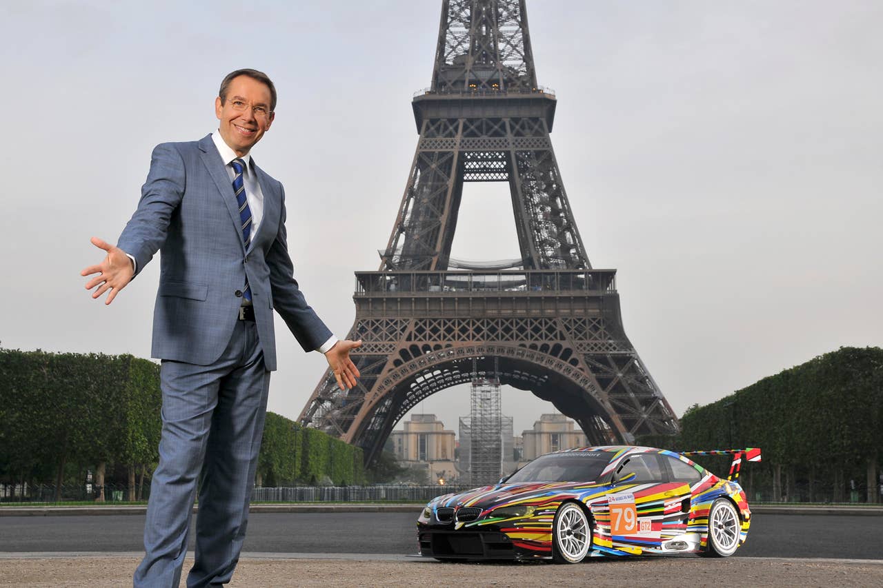 Jeff Koons and the 17th BMW Art Car at Tour Eiffel in Paris, 2010 (05/2010)