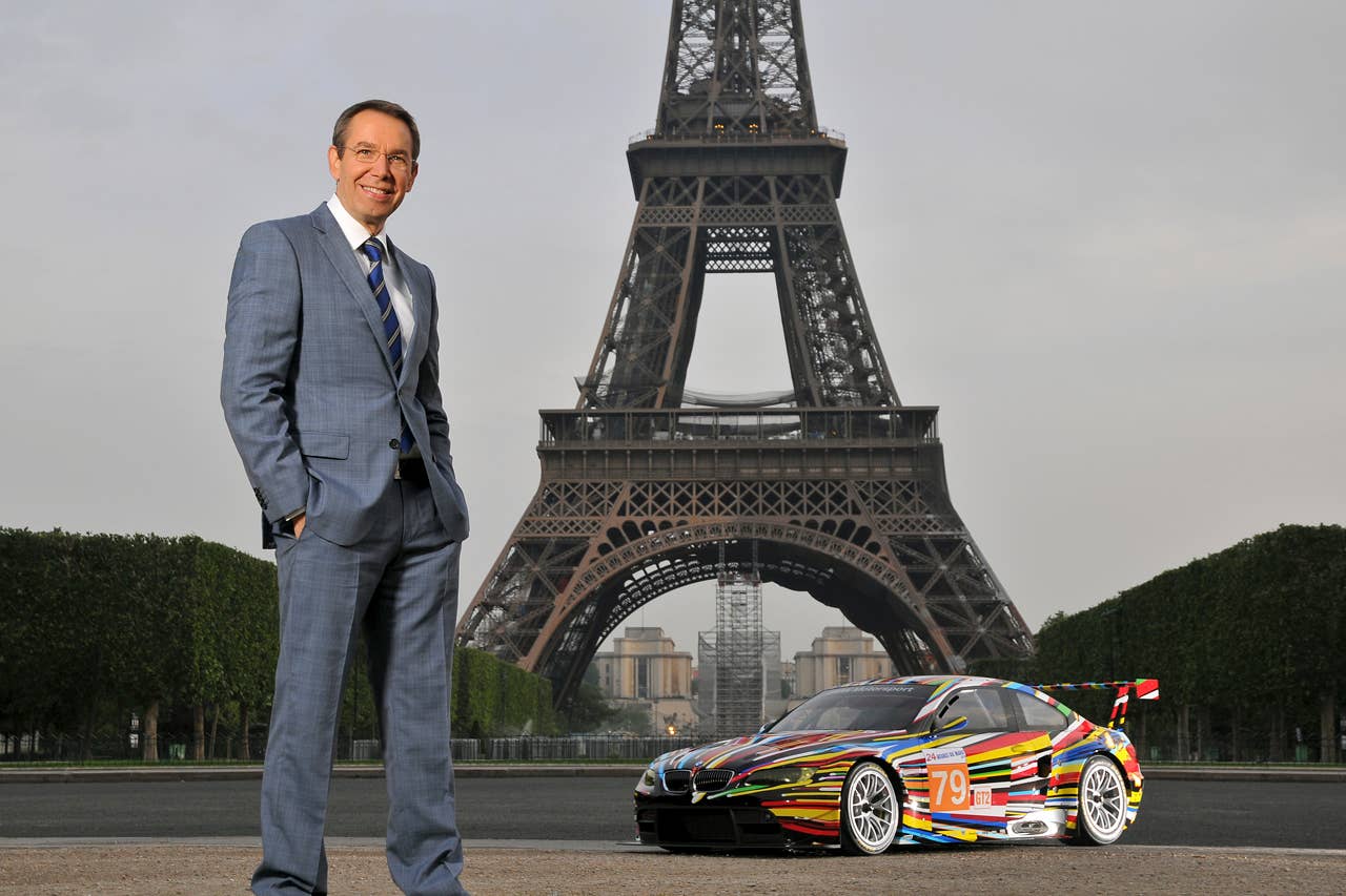 Jeff Koons and the 17th BMW Art Car at Tour Eiffel in Paris, 2010 (05/2010)