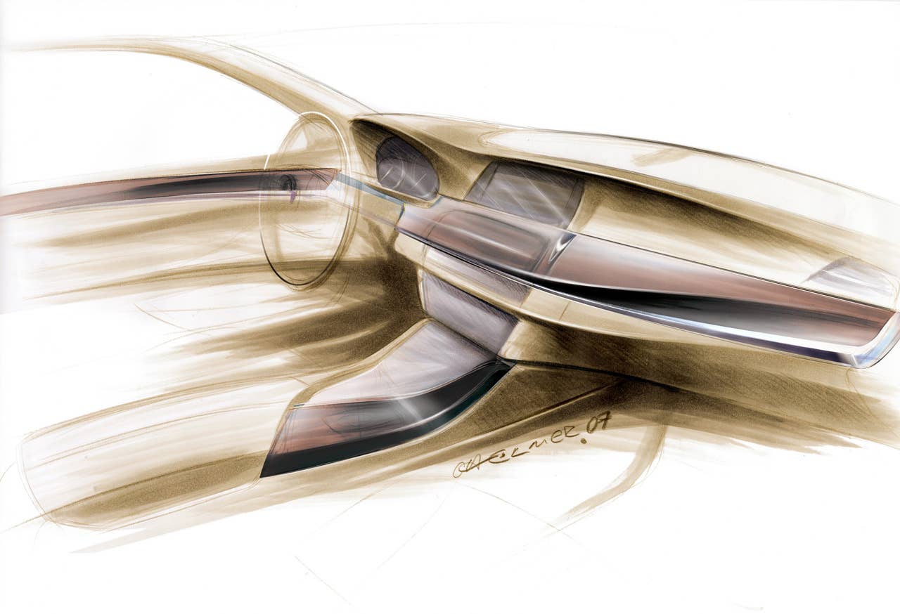 The new BMW 5 Series Sedan, interior sketch  (11/2009)