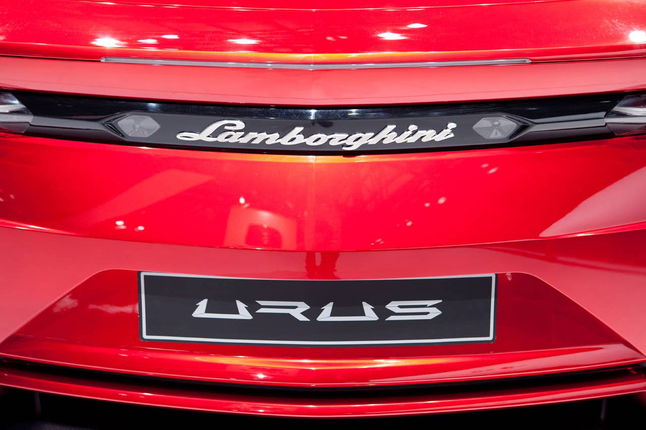 The new Lamborghini Urus at the Beijing Auto Show in Beijing, China, April 23, 2012.