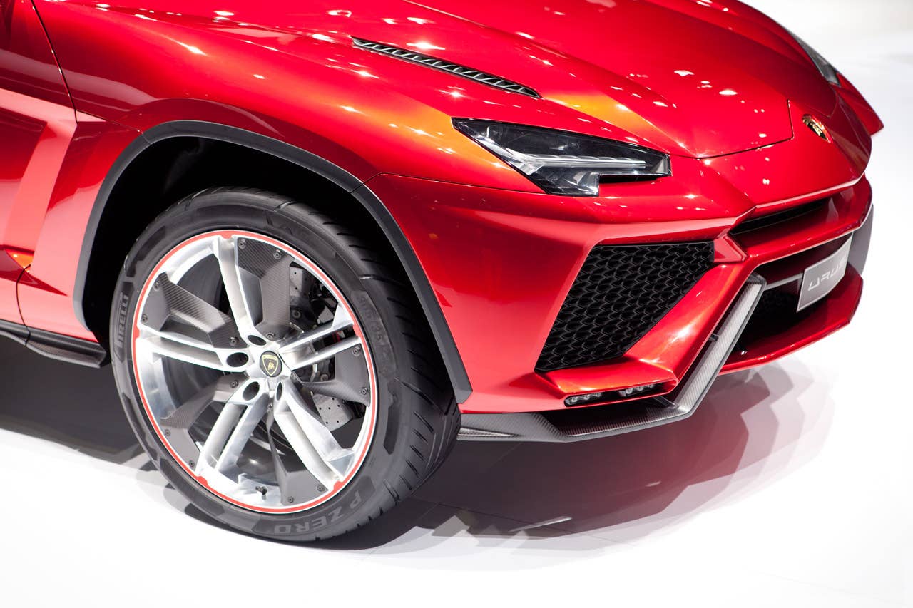 The new Lamborghini Urus at the Beijing Auto Show in Beijing, China, April 23, 2012.