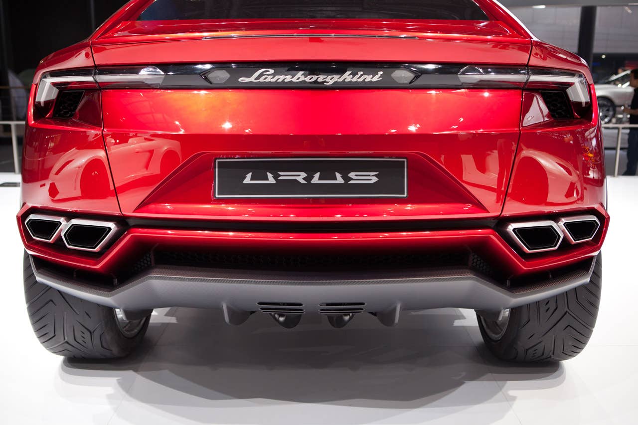 The new Lamborghini Urus at the Beijing Auto Show in Beijing, China, April 23, 2012.