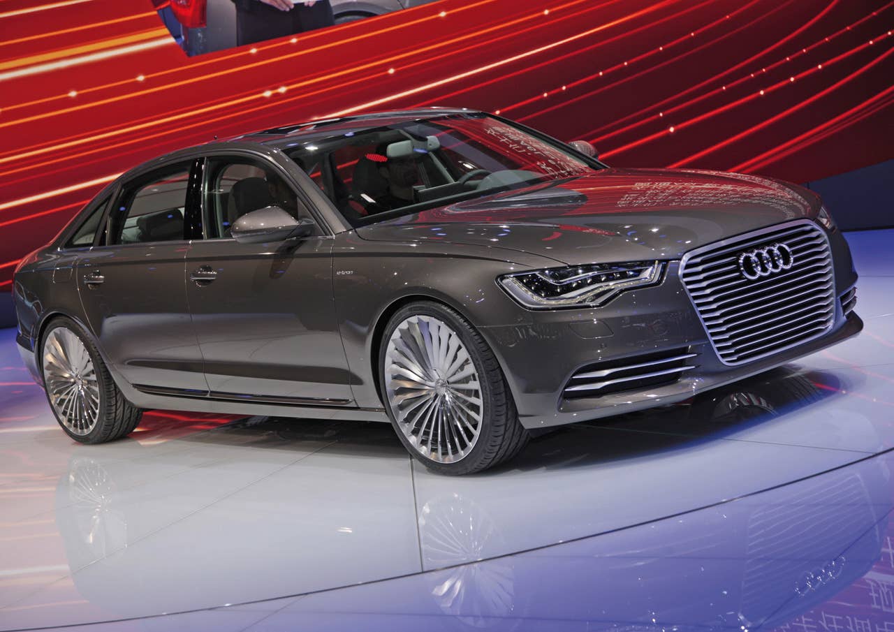 Audi A6 L e-tron at the 2012 Beijing Motor
