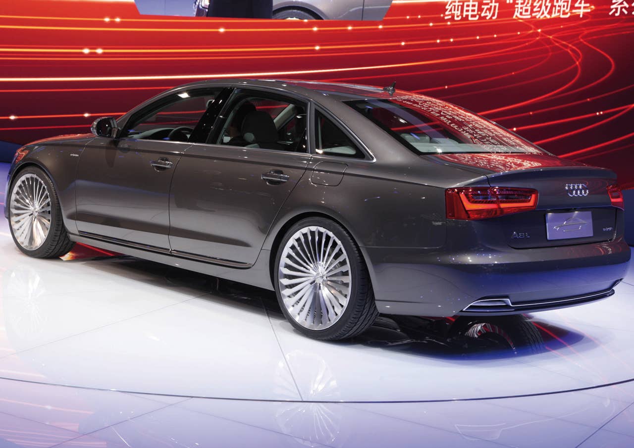 Audi A6 L e-tron at the 2012 Beijing Motor