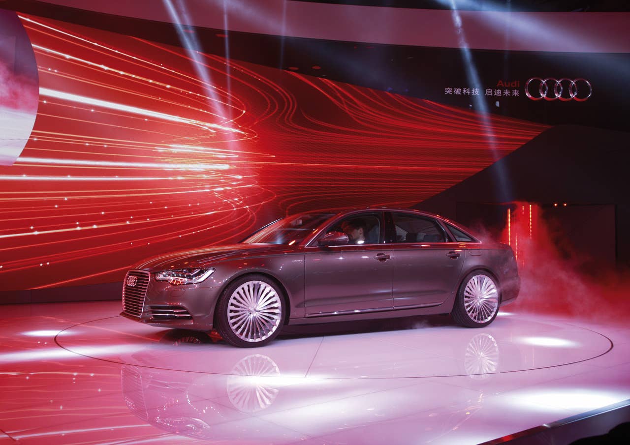Audi A6 L e-tron at the 2012 Beijing Motor