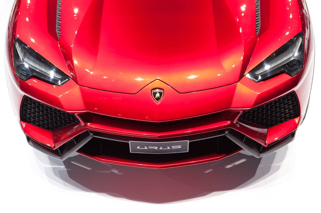 The new Lamborghini Urus at the Beijing Auto Show in Beijing, China, April 23, 2012.