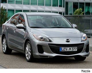 MSRP: $15,200 - $23,400 Invoice: $14,543 - $21,910  Fuel Economy: 25 mpg City, 33 mpg Highway  We are big fans of the Mazda3's handling and driving fun. It may feel a bit stiff for some drivers, but we like that.  The 2012 Mazda3 comes with a Skayctiv option, which is a 2.0 liter, four-cylinder gas engine rated at 155 horsepower and 148 lbs. feet of torque. It comes in both manual transmission and automatic. The 3 lacks a USB jack for iPod/iPhone and similar devices, which is a bummer. But you can at least pair a phone via Bluetooth hands-free link.  Research the Mazda3 Mazda3 Photos & Information Mazda3 Specs Mazda3 Local Dealer Price Quote