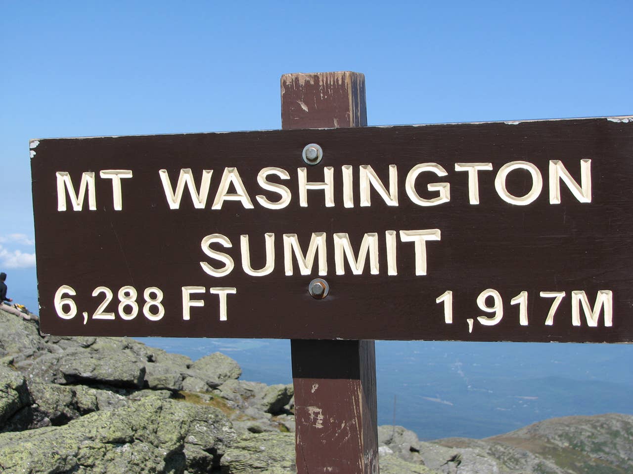 Mt. Washington summit sign