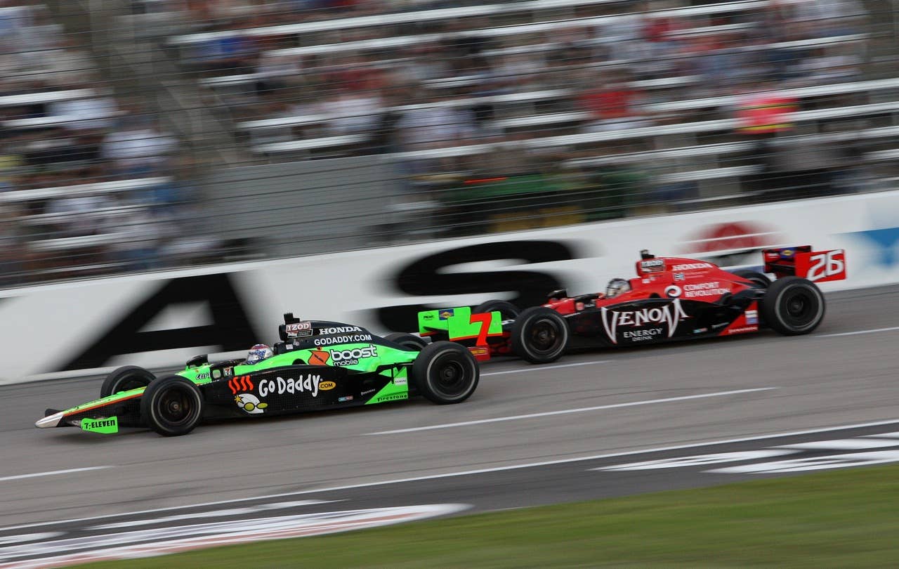 Patrick during the IZOD IndyCar Series Firestone 550k at Texas Motor Speedway June 5, 2010 in Fort Worth, Texas.