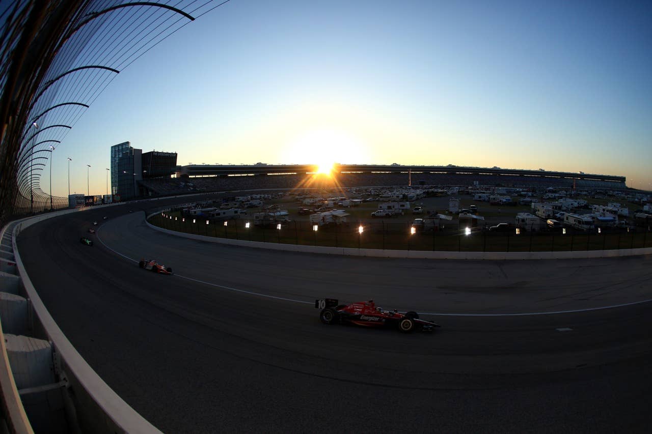 Franchitti leads the field during the IZOD IndyCar Series Firestone 550k at Texas Motor Speedway June 5, 2010 in Fort Worth, Texas.