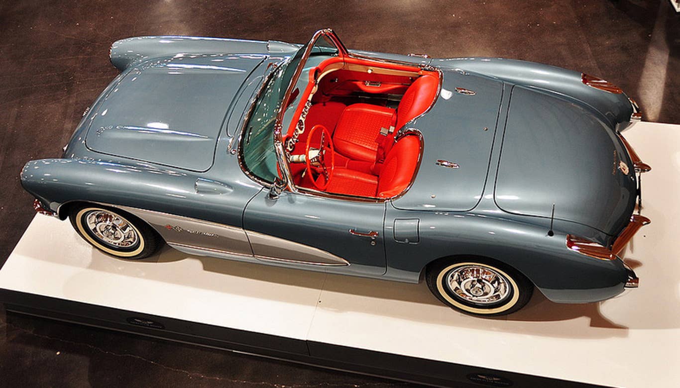 Among its collection of more than 300 cars spread over four floors and 165,000 square feet, LeMay has placed about 20 Corvettes in a prominent exhibit, and worked closely with General Motors and private owners from the Pacific Northwest to create the gallery.  In fact, it is the museum’s first crowd-sourced exhibit. Museum officials spread the word they were looking for Corvettes, thinking they might find a car or two to augment the exhibit. They were overwhelmed with the enthusiastic response of Corvette owners, and instead needed to whittle the offers down to a manageable size.  But many Corvette owners and enthusiasts augmented the official exhibit by bringing their cars and parking them on the museum’s show field, which also plays home to the museum’s occasional summer movie drive-in nights.