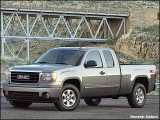 June 2009 Sales: 9,014Change vs. June 2008: -27.4%MSRP: $19,375 - $44,020The Sierra is a full-size pickup truck that is nearly identical to the Silverado but features more mature styling. There are four engine sizes: 4.3-liter V-6, 4.8-liter V-8, 5.3-liter V-8 and 6.0-liter V-8; all are controlled by a four-speed automatic.Research the GMC SierraGMC Sierra OverviewGMC Sierra PicturesFree GMC Sierra Price Quote