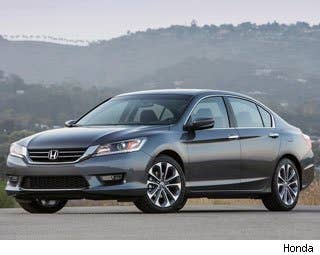 MSRP: $21,680 - $33,430 Invoice: $19,849 - $30,567 Fuel Economy: 24 mpg City, 34 mpg Highway  Thenew Accord is turning lots of heads with its high tech features and improved ride. Perhaps the ultimate family sedan with either a four or six-cylinder engine mated to a six-speed transmission, helping the Accord achieve up to 34 mpg on the highway.  While Honda has recently undergone a lull in design, no one has ever questioned the brand's reliability. The Accord points to a new look and once again raises consumer expectations even more.  Research the Honda Accord Honda Accord Photos & Information Honda Accord Best Deals Honda Accord Local Dealer Price Quote