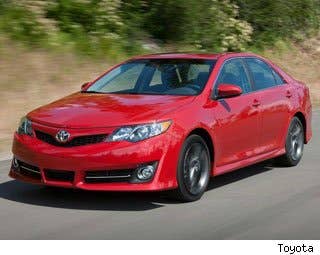 MSRP: $22,055 - $30,115 Invoice: $20,181 - $27,404 Fuel Economy: 25 mpg City, 35 mpg Highway  The venerableCamry underwent a makeover for the 2012 model year and has been at the top of the sales chart since.  Powered by a 2.5-liter four-cylinder engine, the Camry has earned a record for reliability. According to Toyota, 80 percent of the Camrys sold in the last 20 years are still on the road today.  Research the Toyota Camry Toyota Camry Photos & Information Toyota Camry Best Deals Toyota Camry Local Dealer Price Quote