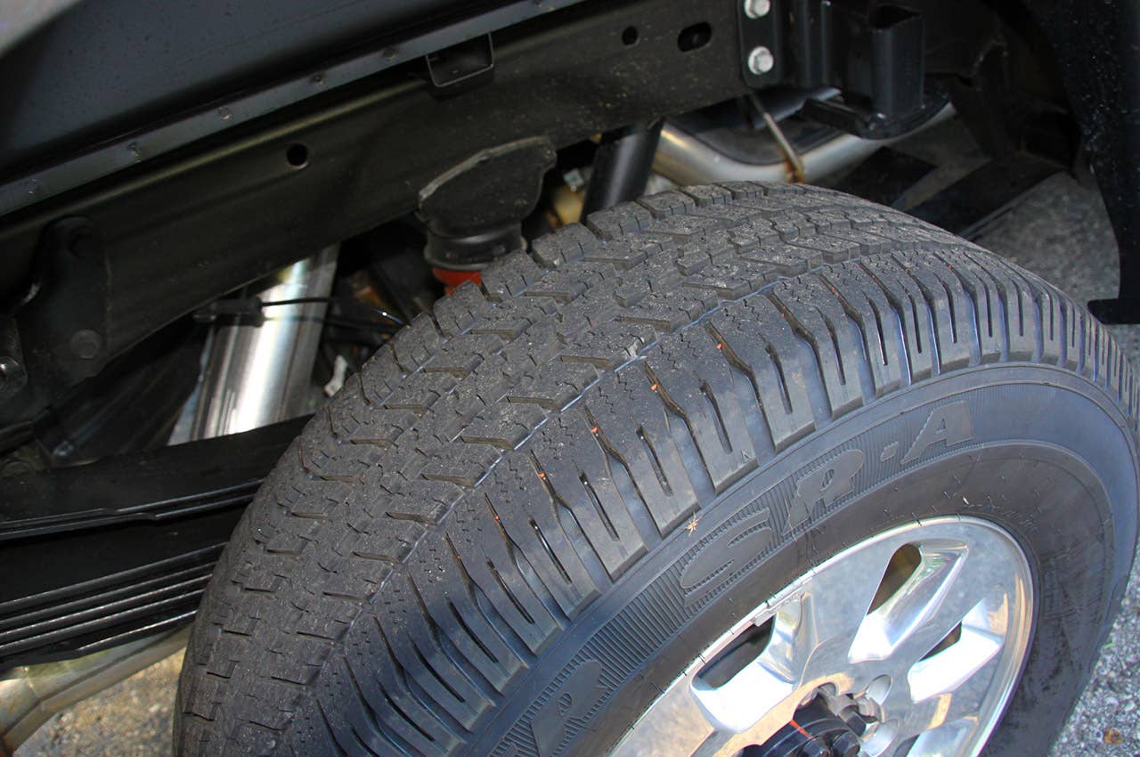 2011 GMC Sierra 3500HD SLE rear tire