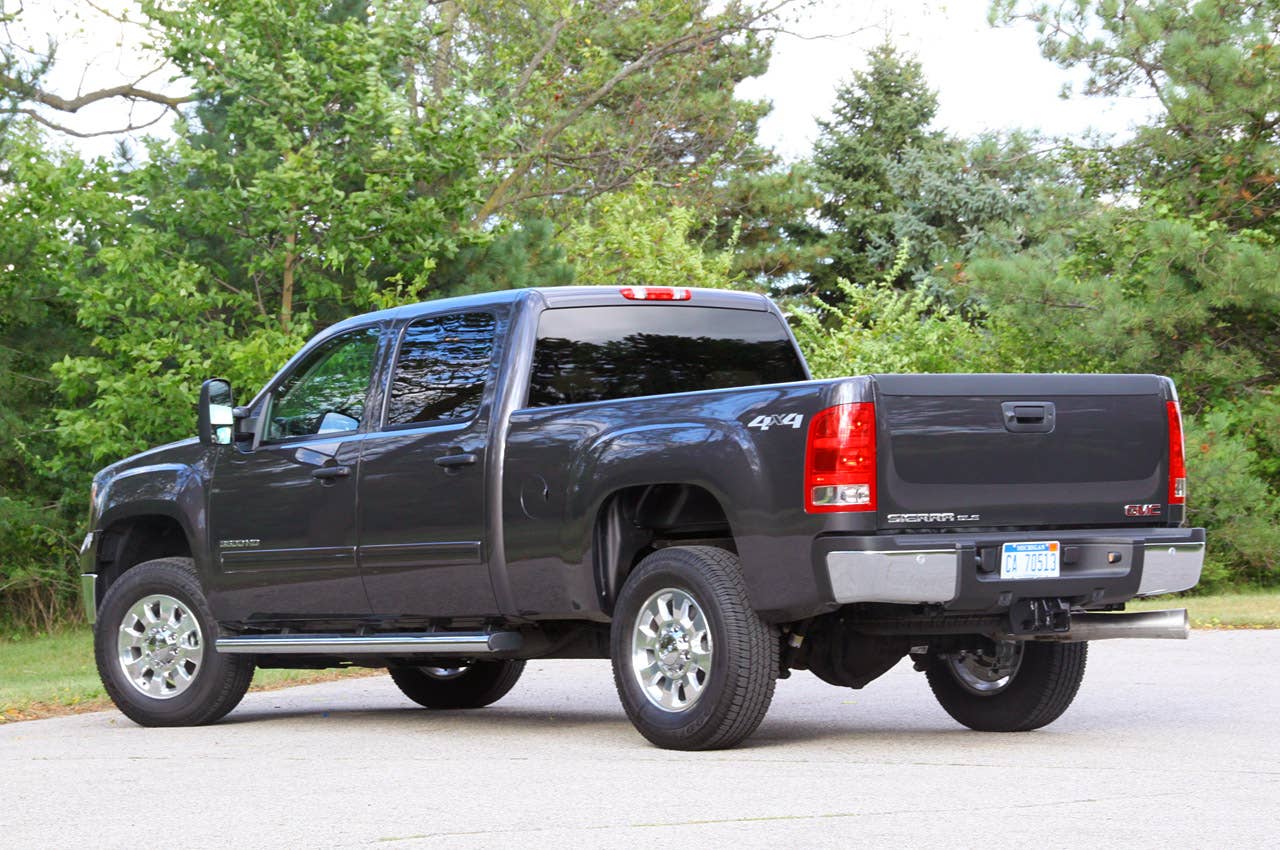 2011 GMC Sierra 3500HD SLE, rear 3/4 view