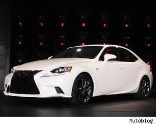 Lexus really wants to shake off the image that's starting to grow on its shoulders like a moss– that it's a car for older people. And with the IS, which will be tuned so it's fast on racetracks like the Fuji Speedway and Nurburgring, they might actually convince some people they're serious. The IS looks mean and fast, with a black honeycomb grill that seems to grimace and slanted headlights that look like your mother's best mean glare. More details will come later, but for now we know the car will come with both rear- and all-wheel drive models in both 2.5-liter V6 (for the IS250) and 3.5-liter V6 (for the IS350) trims.- Sharon Carty Read More Lexus IS Info Lexus IS Photos