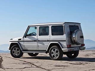 The Mercedes-Benz G550 SUV is designed with one thing in mind: getting you where you want to go, no matter where that is. With a 382-horspower V8 engine and three locking differentials, the G550 is capable on fast roads and slow rock crawls. The G550 can drive up an 80 percent grade and hang on with 24 degrees of sideways tilt. It can tow up to 7,500 pounds and has an 80 GB hard drive navigation system with Zagat survey information. Just because the world has ended doesn't mean you want to eat at a subpar restaurant.