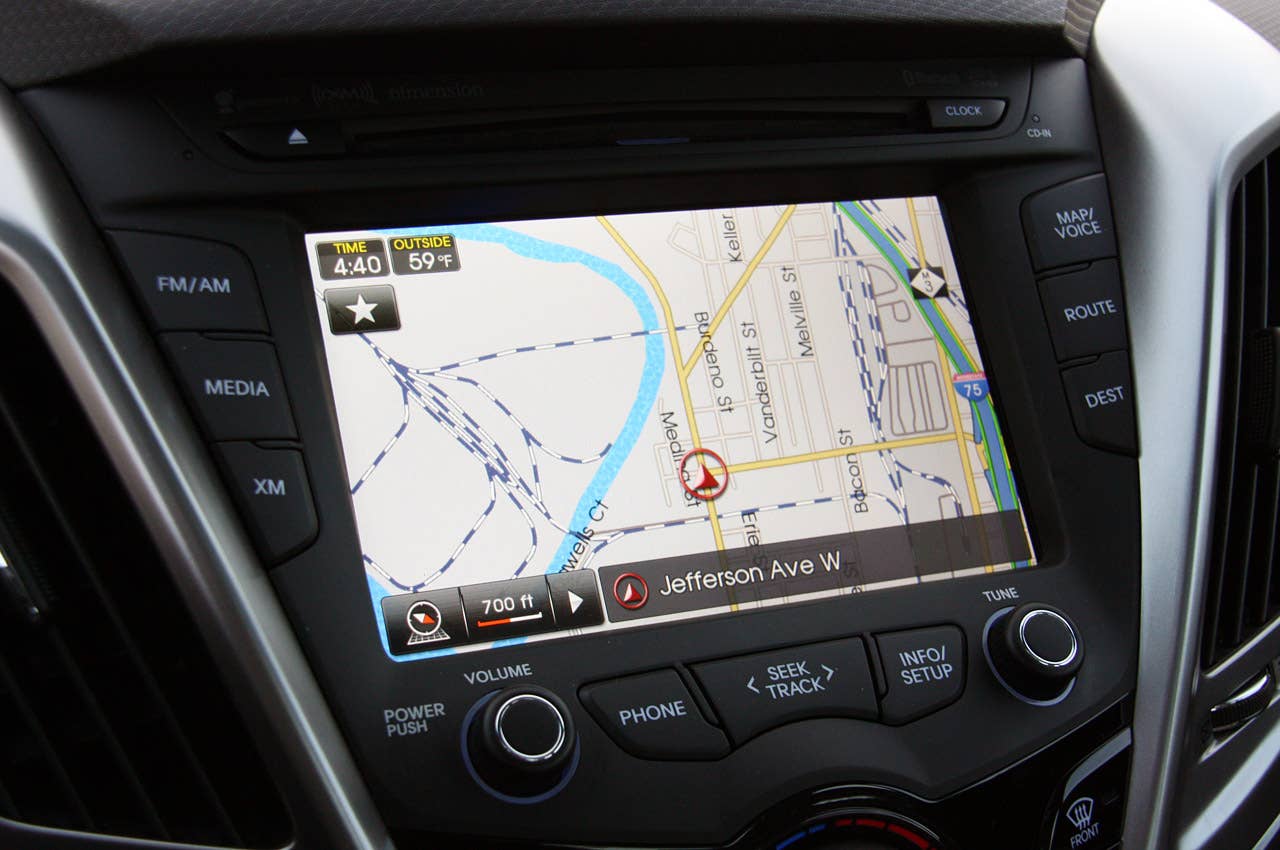 2012 Hyundai Veloster navigation system