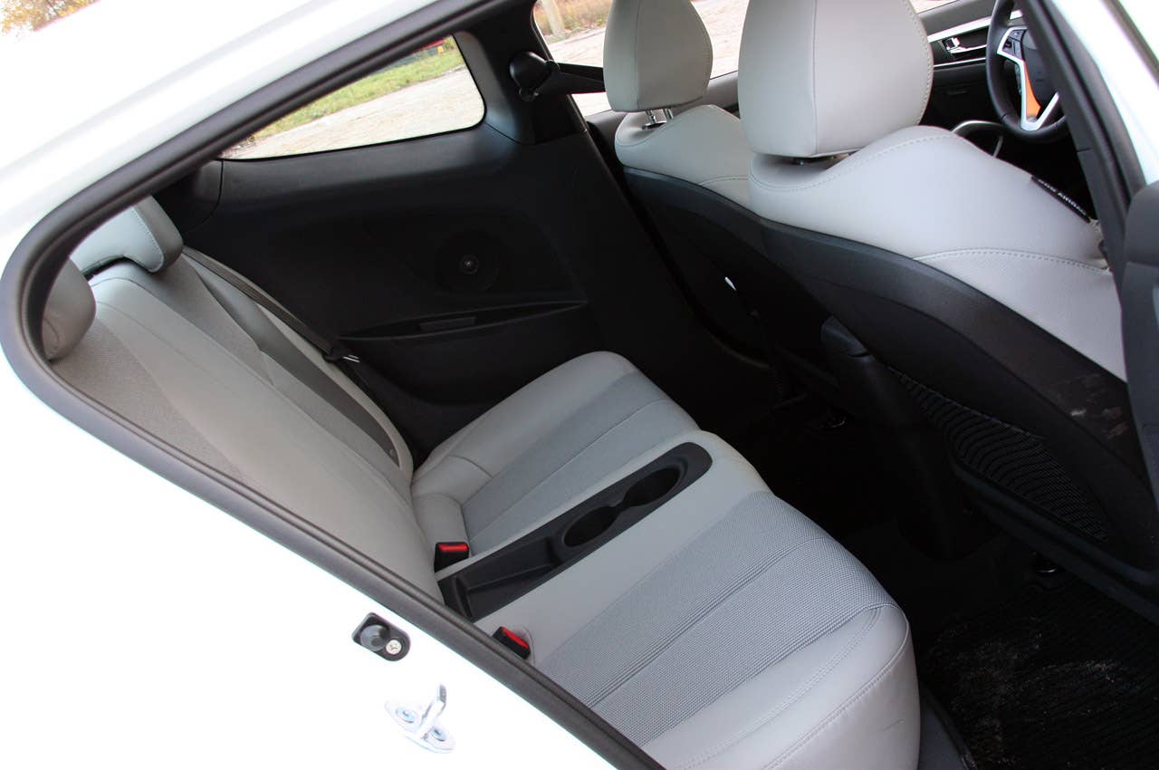 2012 Hyundai Veloster rear seats