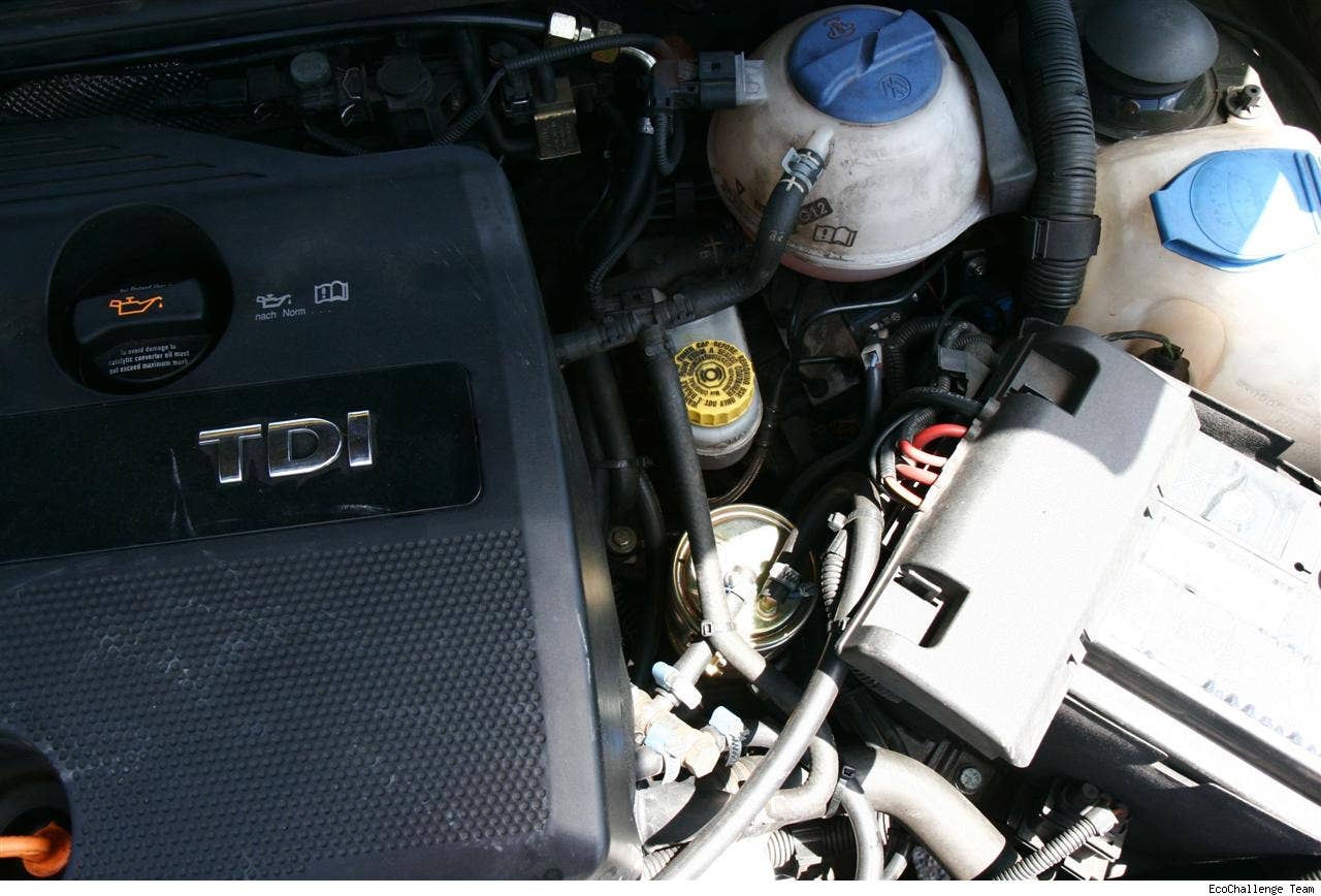 Among other modifications to run on oil, diesel cars need custom filters like this