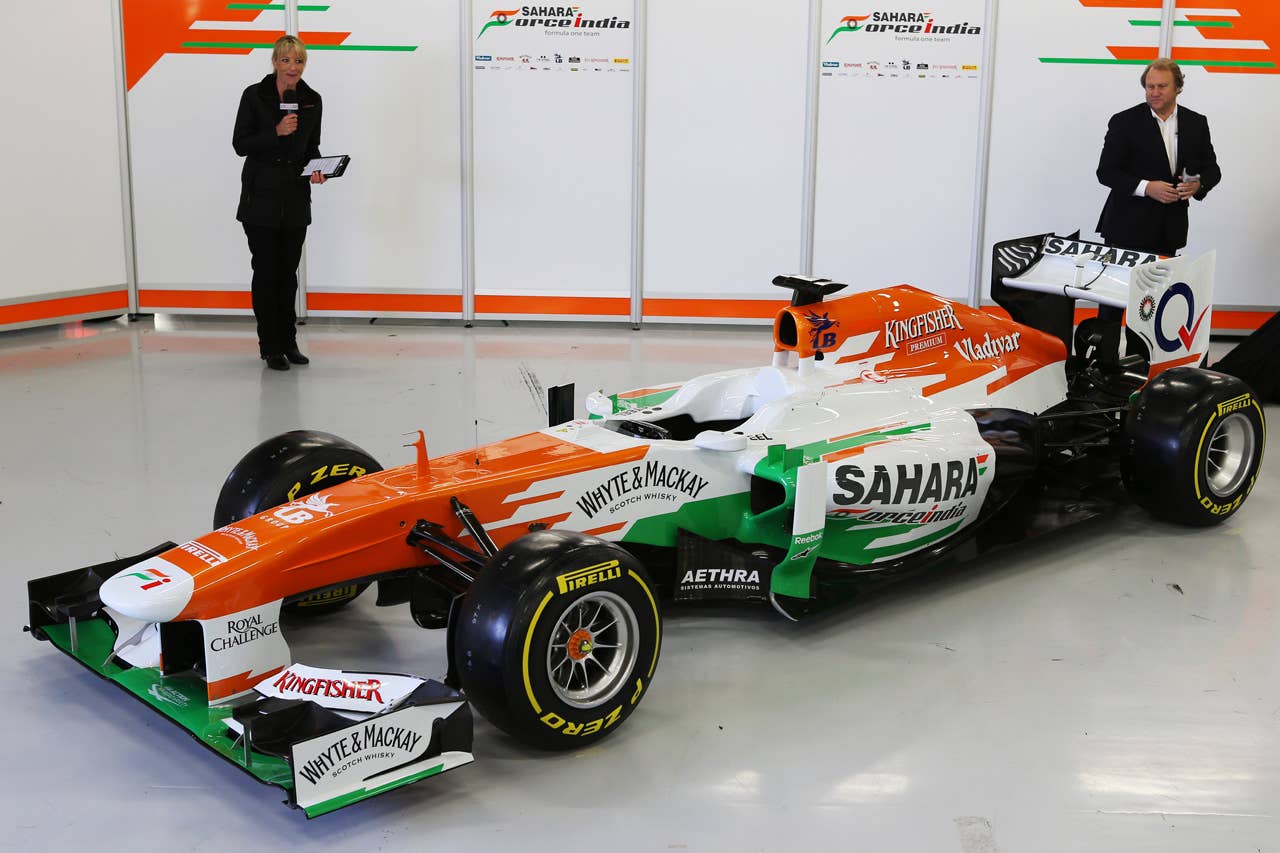 The new Sahara Force India F1 VJM06 is unveiled. Sahara Force India F1 VJM06 Launch, Friday 1st February 2013. Silverstone, England.