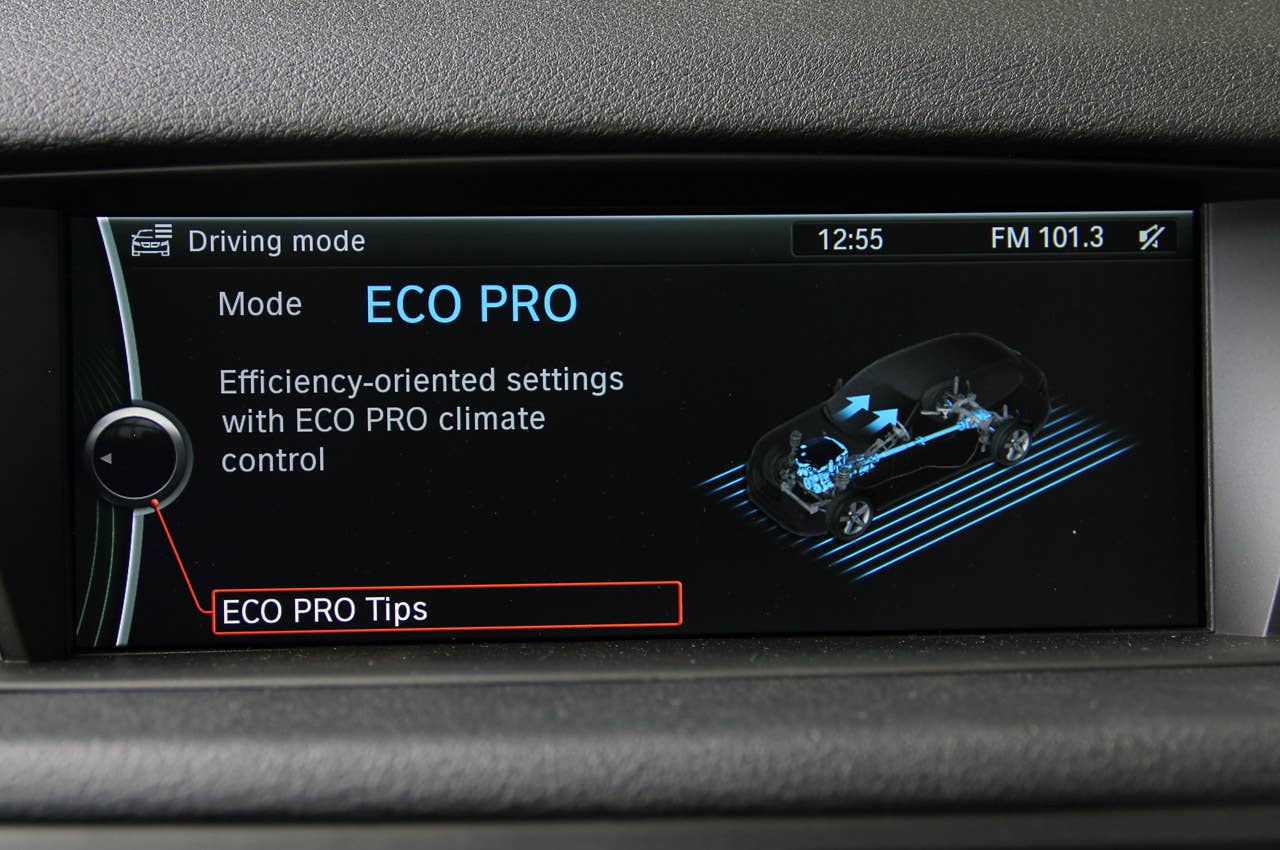 2013 BMW X1 driving mode display