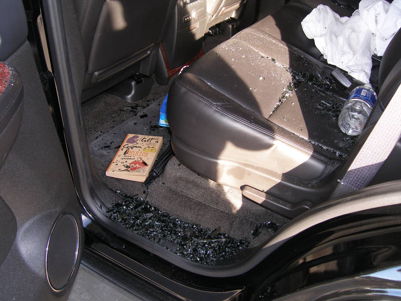 ORLANDO, FL - DECEMBER 02:  In this handout photo provided by The Florida Highway Patrol, the interior of the vehicle driven by Tiger Woods during his accident is seen on December 2, 2009 in Orlando, Florida. Woods crashed the SUV into the fire hydrant and tree next to his Florida home in the early hours of November 27.  FHP charged Woods with careless driving which carries a $164 fine and four points on his driving record. Woods released a statement on his website saying, 'I have let my family down and I regret those transgressions with all of my heart.'.  (Photo by Florida Highway Patrol via Getty Images)