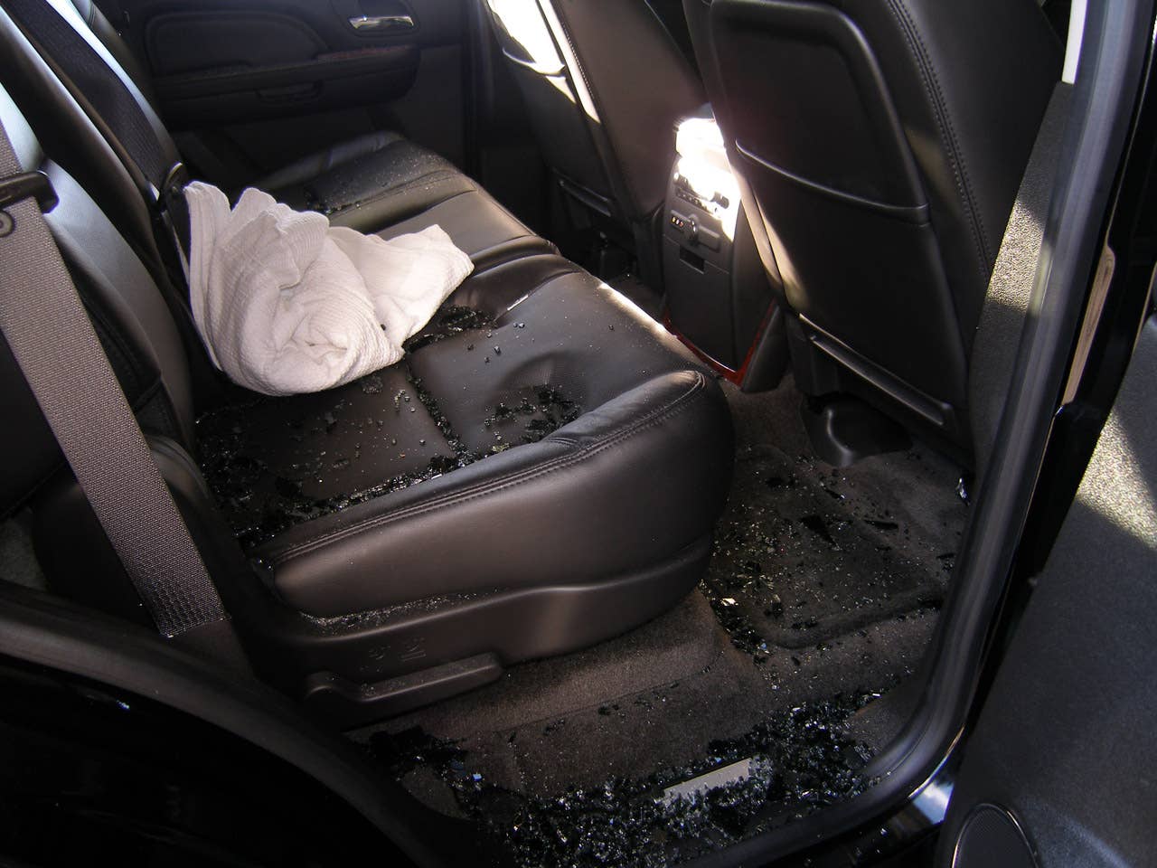 ORLANDO, FL - DECEMBER 02:  In this handout photo provided by The Florida Highway Patrol, the interior of the vehicle driven by Tiger Woods during his accident is seen on December 2, 2009 in Orlando, Florida. Woods crashed the SUV into the fire hydrant and tree next to his Florida home in the early hours of November 27.  FHP charged Woods with careless driving which carries a $164 fine and four points on his driving record. Woods released a statement on his website saying, 'I have let my family down and I regret those transgressions with all of my heart.'.  (Photo by Florida Highway Patrol via Getty Images)