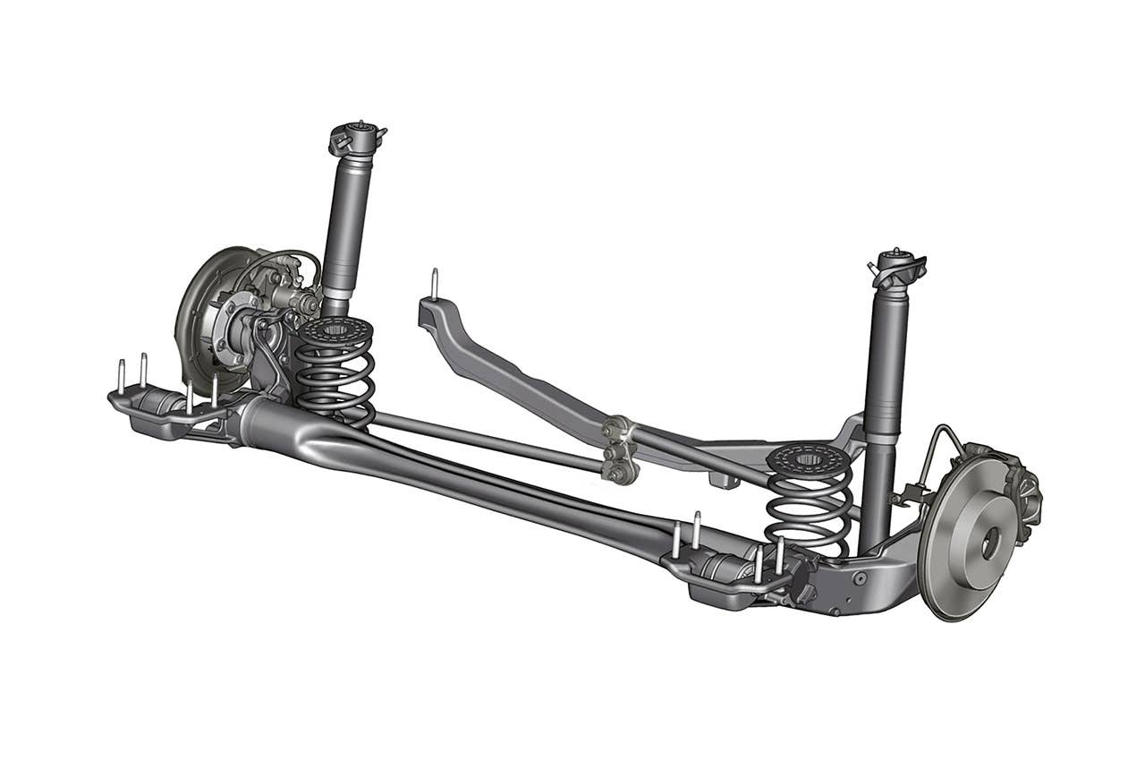 The 2011 Chevrolet Cruze features a patented rear suspension design that incorporates a torsion beam-compound crank rear axle with Watts Link linkage system for better side-to-side wheel control for greater stability and handling response. A tuning element tube is welded to the trailing arms also using a patented helical welding process and attached to the body through new hydraulic ride bushings for superior road noise and vibration isolation.