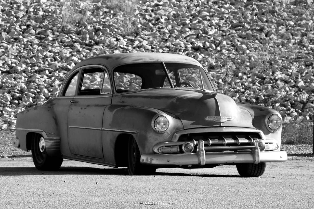 ICON Derelict 1952 Chevrolet Business Coupe front 3/4