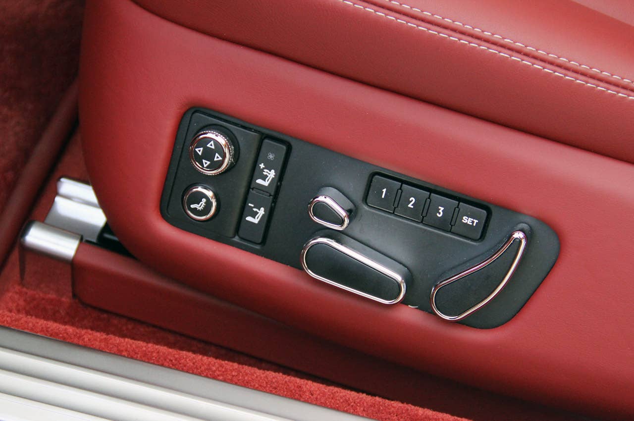 2012 Bentley Continental GTC seat controls