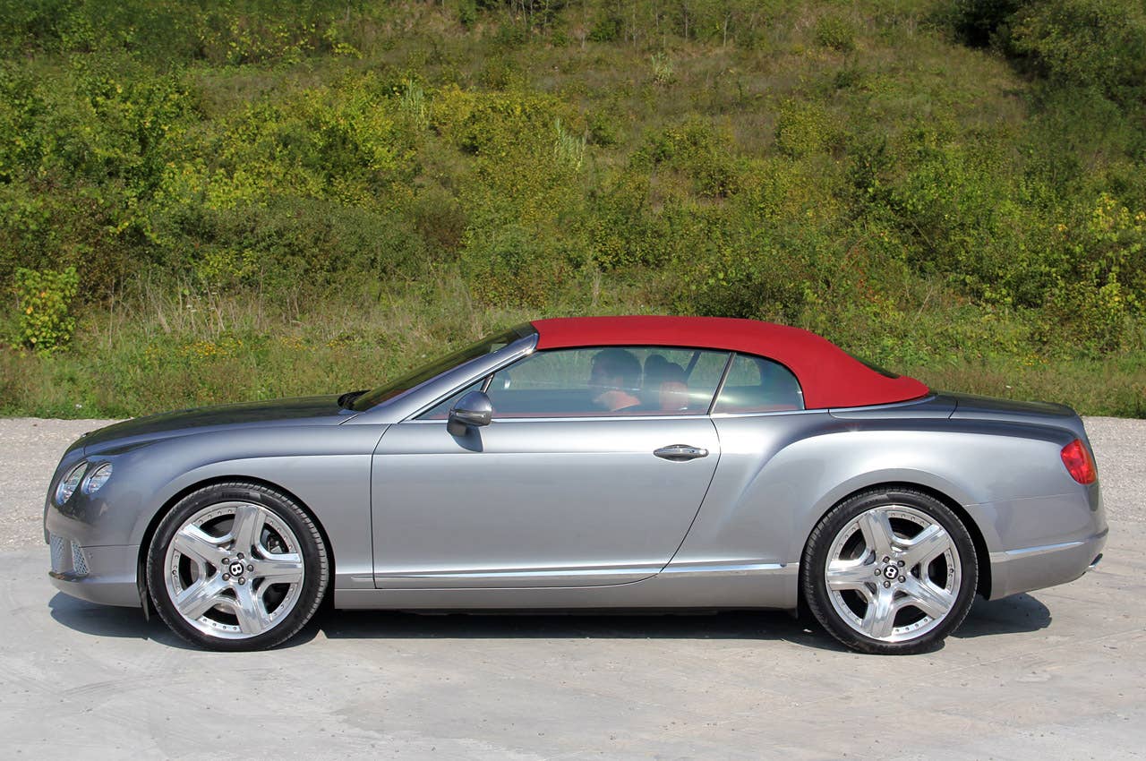 2012 Bentley Continental GTC side view, top up
