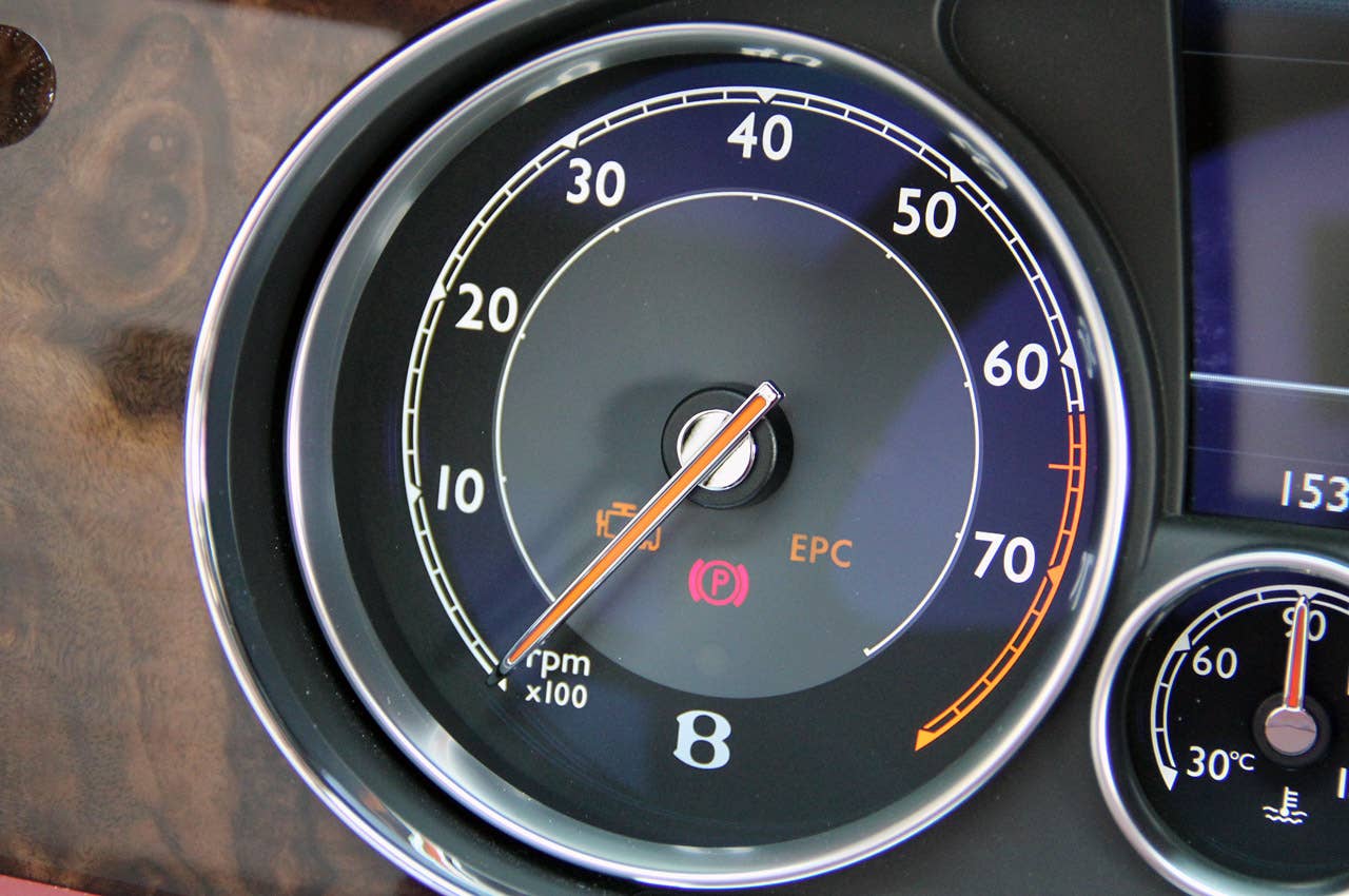 2012 Bentley Continental GTC tachometer