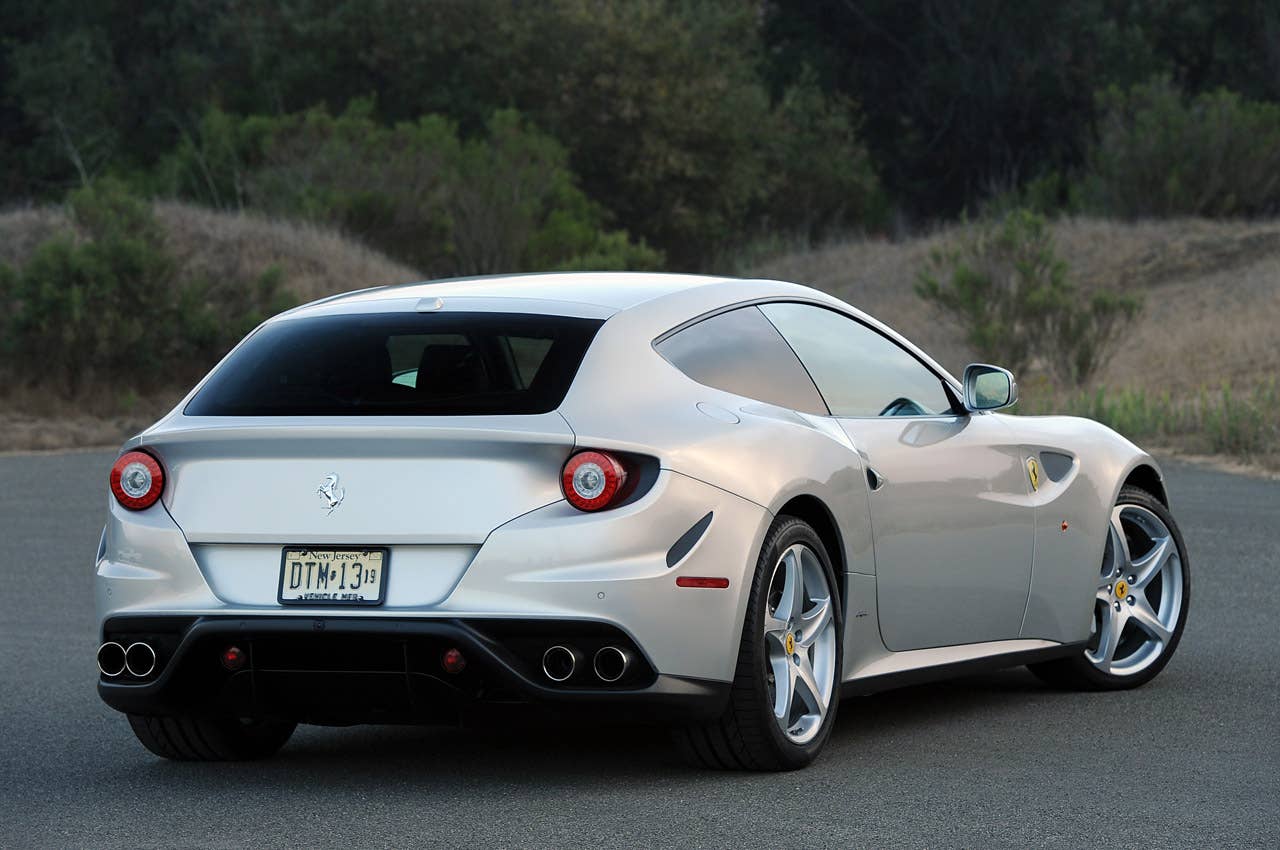 2013 Ferrari FF rear 3/4 view