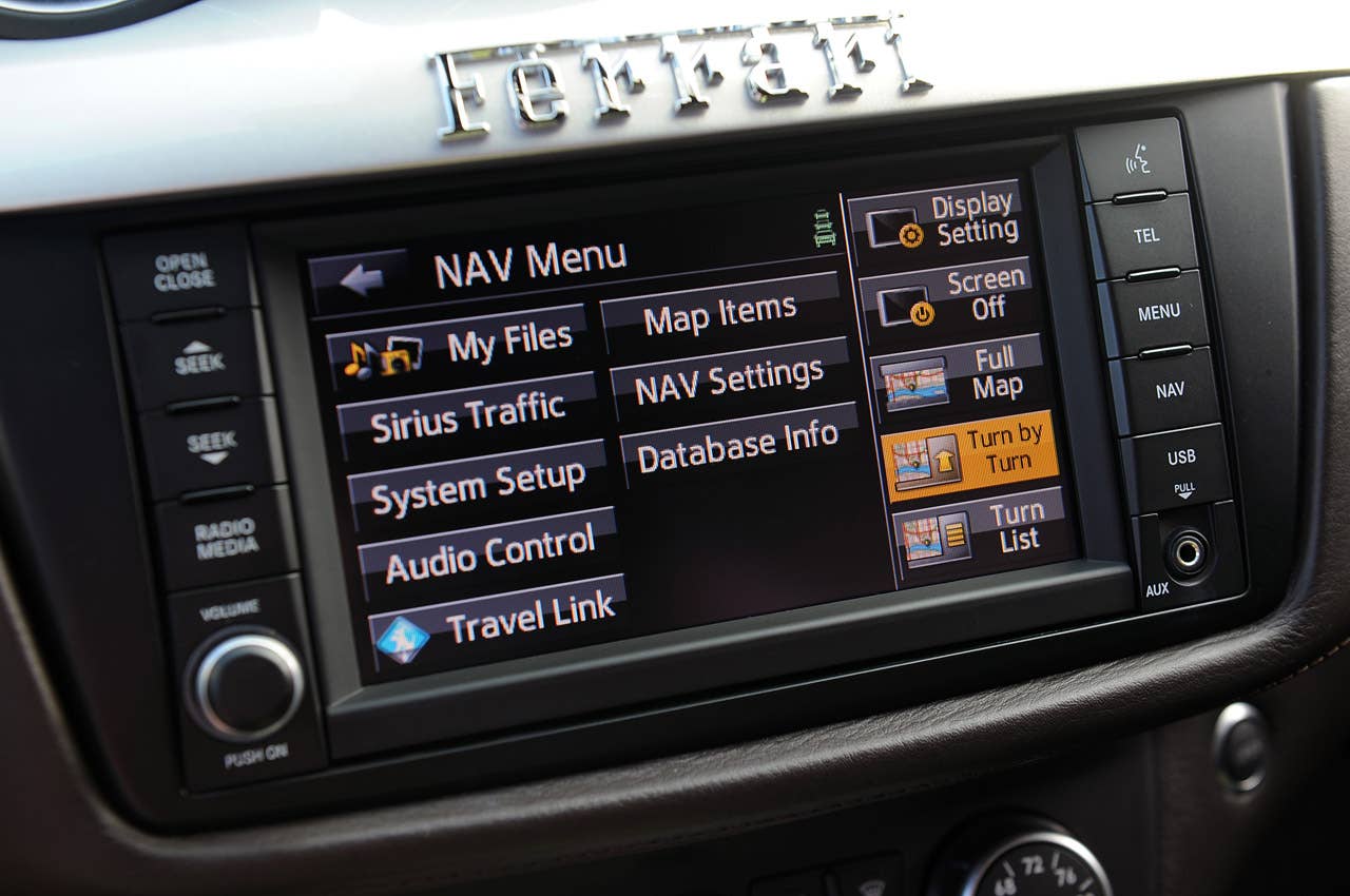 2013 Ferrari FF navigation system